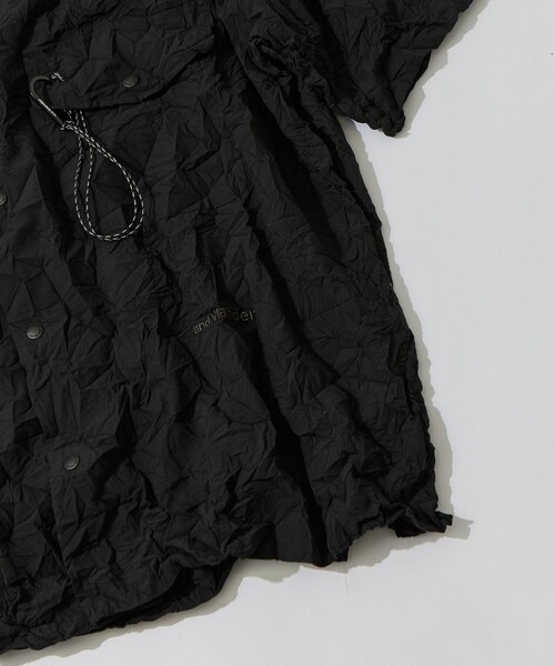 シャツ 「and wander/アンドワンダー」washer pleated open SS shirt メンズの画像