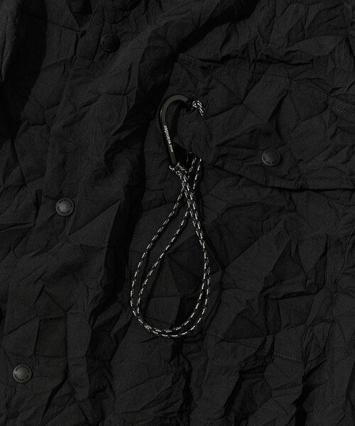 シャツ 「and wander/アンドワンダー」washer pleated open SS shirt メンズの画像
