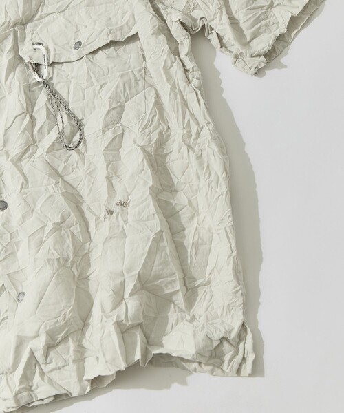 シャツ 「and wander/アンドワンダー」washer pleated open SS shirt メンズの画像
