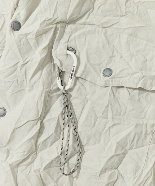 シャツ 「and wander/アンドワンダー」washer pleated open SS shirt メンズの画像