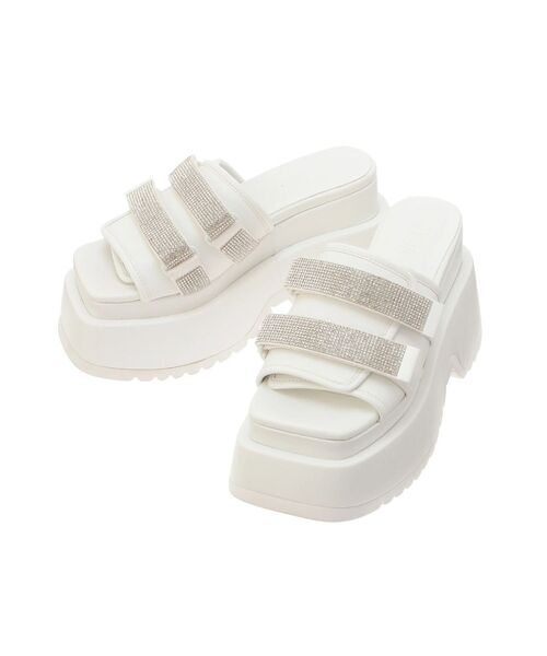 GYDA（ジェイダ） 厚底 サンダル Thick sole bijouストラップサンダル