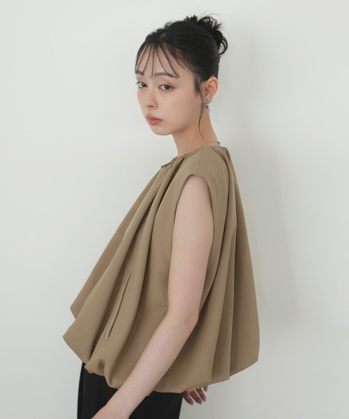 LIAN（リアン） ベスト ジレ 「セットアップ対応」バルーンヘムジップ
