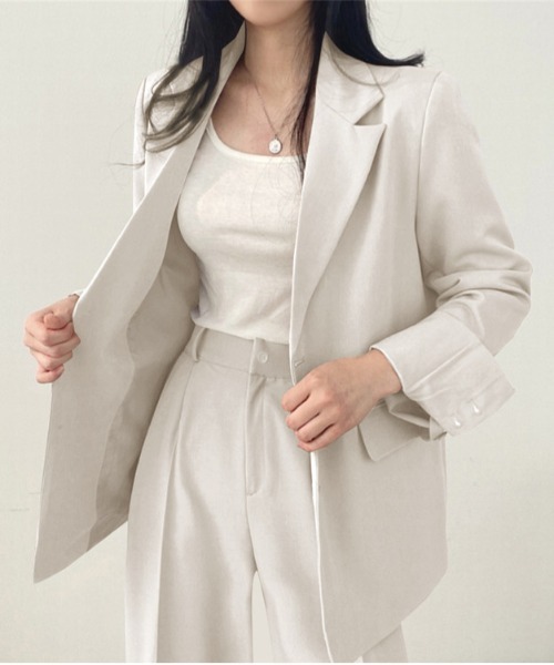 「WEGO」 「Meili studio」テーラードジャケット LARGE ブラック レディース_画像9