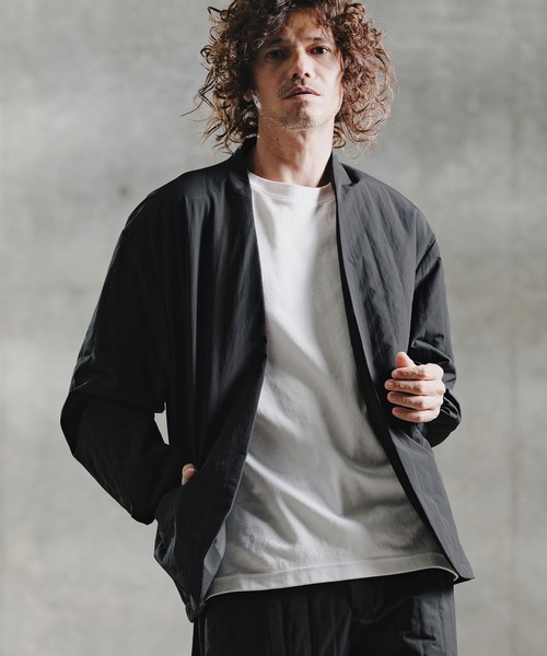 GLIMCLAP ジャケット ノーカラージャケット mj11698-Vertical Quilted
