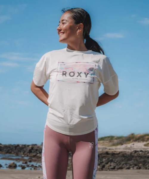 「ROXY」 半袖Tシャツ MEDIUM ブルー レディース_画像9