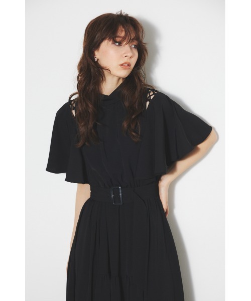 「rienda」 ノースリーブワンピース SMALL ブラック レディース_画像9