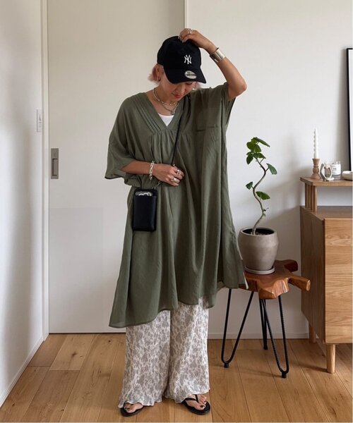 「LBC」 イージーパンツ M チャコールグレー レディース_画像6