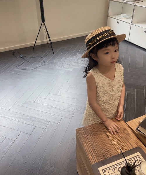 「aimoha」 「KIDS」ノースリーブワンピース 90 ホワイト キッズ_画像6