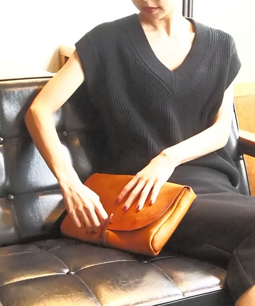 【vasco/ヴァスコ】クラッチバッグ ネイビー vasco クラッチバッグ ヴァスコ LEATHER 3WAY CLUTCH BAG レザー