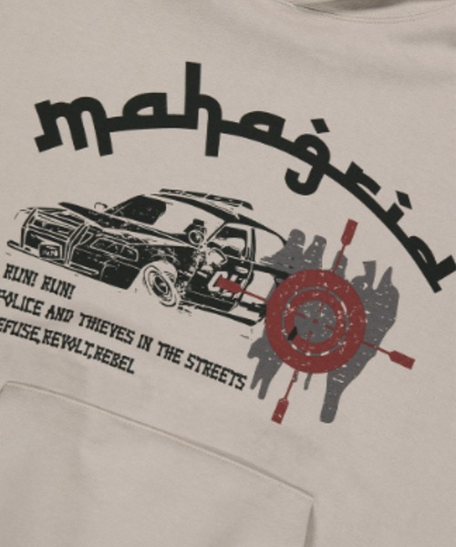 パーカー 「mahagrid/マハグリッド」TARGET HOODIE/ターゲット プルオーバーパーカー レディース メンズ MAHAGRID パーカー 「mahagrid/マハグリッド」TARGET HOODIE
