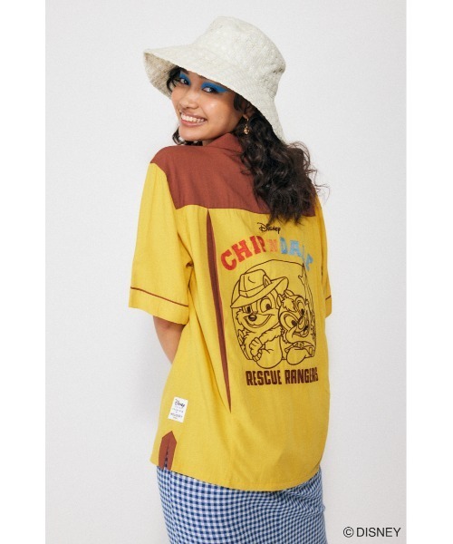 ブラウス シャツ MD C＆D BICOLOR BOWLING シャツ レディース