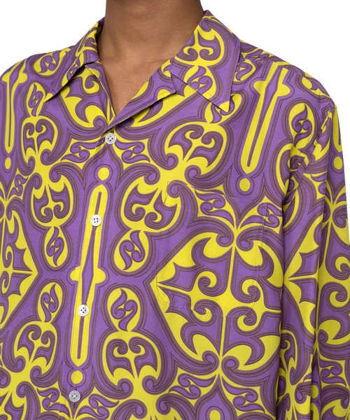 KAMIYA シャツ Monogram Long Sleeve Shirt メンズ : ZOZOTOWN Yahoo 
