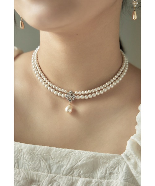 MISSOMA シード パール ビーズ チョーカー ネックレス 関税込み ニアナ niana ビジューパール2連チョーカーネックレス 結婚式