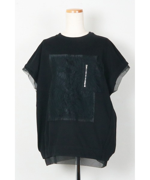 AULA AILA tシャツ レースコンビネーションTシャツ レディース