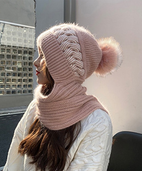 miniministore（ミニミニストア） ニット帽 ニットキャップ フード