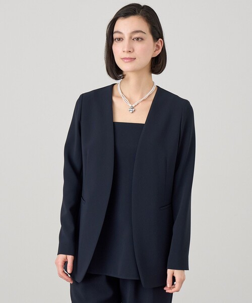 ANAYI ジャケット ノーカラージャケット 「セットアップ対応商品