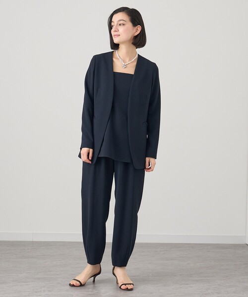【美品】アナイ　ANAYI　22年モデル　ツイルジャージVノーカラー ジャケット 美品】アナイ ANAYI 22年モデル ツイルジャージVノーカラー