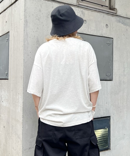 関税込み☆【MaxMara】刺繍ポケット付きジャージーTシャツ Futier Land tシャツ Tシャツ トラ相良刺繍BIGTシャツ