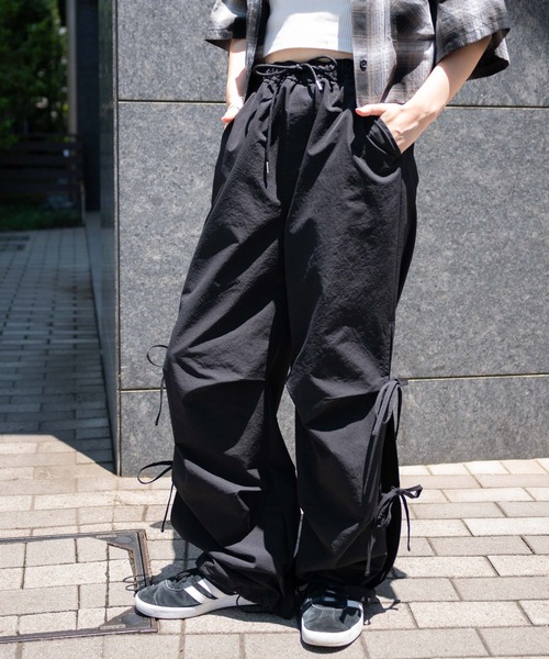 WEGO（ウィゴー） ワイドパンツ カーゴパンツ WEGO/サイドリボン