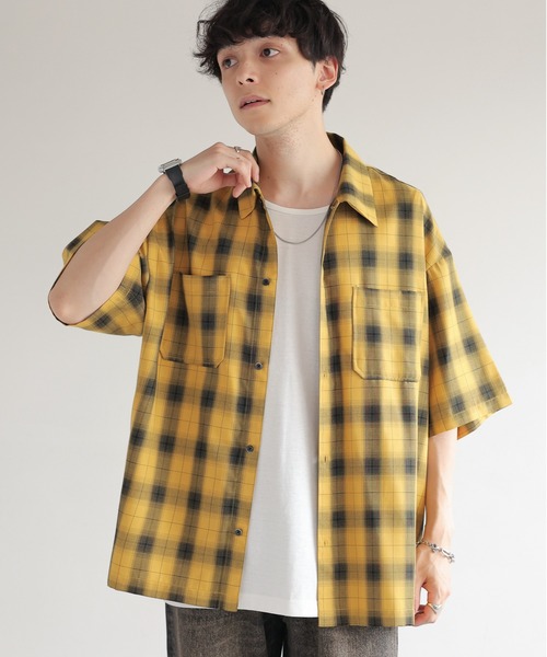 SUNSEA チェックシャツ　オンブレ TOWNCRAFT タウンクラフト オンブレ チェック シャツ ネルシャツ