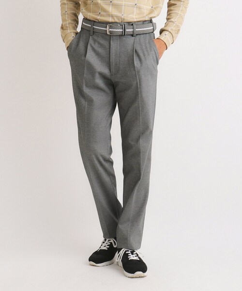 アダバットスラックス adabat パンツ 1タック ストレッチスラックス メンズ : ZOZOTOWN