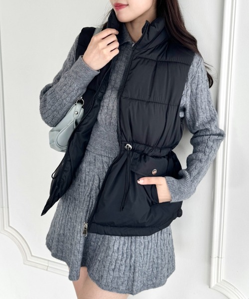 Loueme ダウンコート ダウンジャケット ペプラムダウンベスト