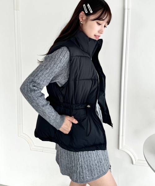 Loueme ダウンコート ダウンジャケット ペプラムダウンベスト