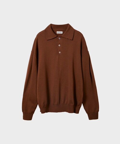 nakedgauge ネイキッドゲージ　ポロ ネイキッドゲージ nakedgauge 24aw ニットポロシャツ 80 POLO