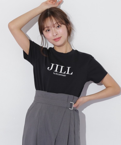 JILL by STUART tシャツ オーガニック刺繍ロゴTシャツ
