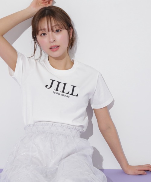 JILL by STUART tシャツ オーガニック刺繍ロゴTシャツ