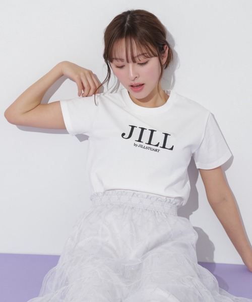 JILL by STUART tシャツ オーガニック刺繍ロゴTシャツ