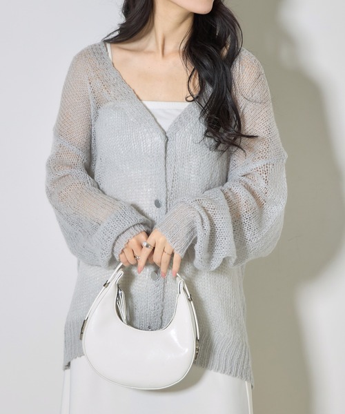 カーディガン 「ZOZO限定」モヘアタッチシアールーズカーデ レディース