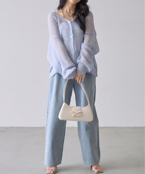 カーディガン 「ZOZO限定」モヘアタッチシアールーズカーデ レディース &. NOSTALGIA カーディガン 「ZOZO限定」モヘアタッチシアー