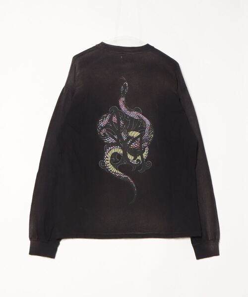 KAMIYA “KMY-SNAKE” Distressed T-shirt KAMIYA tシャツ “KMY-SNAKE” Distressed L/S T-shirt メンズ