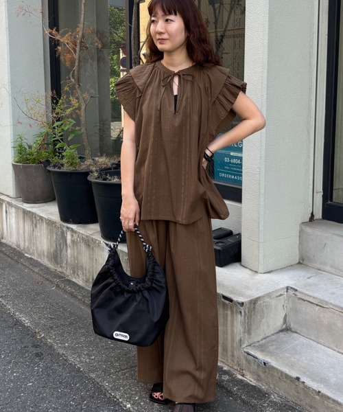 ROSE BUD ブラウス シャツ 「WEB・一部店舗限定」SUCKER FRILL