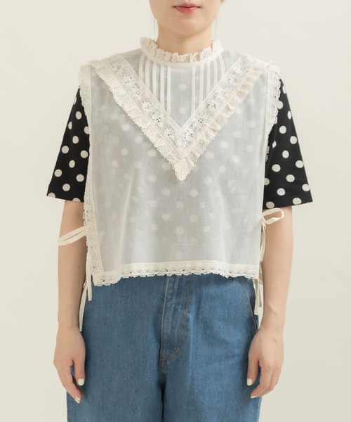 お値下げ！ドットアンドストライプスチャイルドウーマン コットンレース ブラウス Dot&Stripes CHILDWOMAN - お値下げ！ドットアンドストライプス