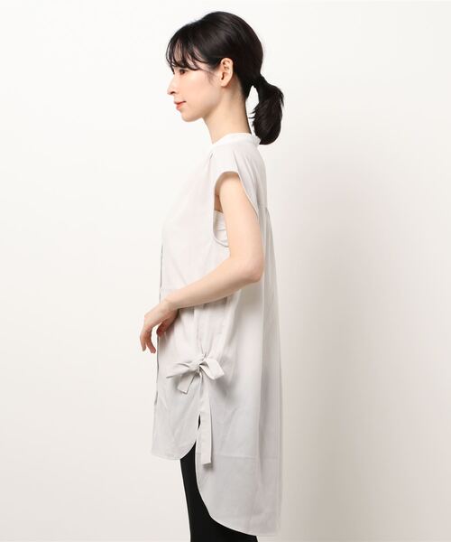 「m.f.editorial」 ノースリーブチュニック LARGE グレー レディース