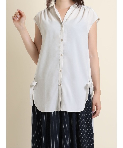 「m.f.editorial」 ノースリーブチュニック LARGE グレー レディース