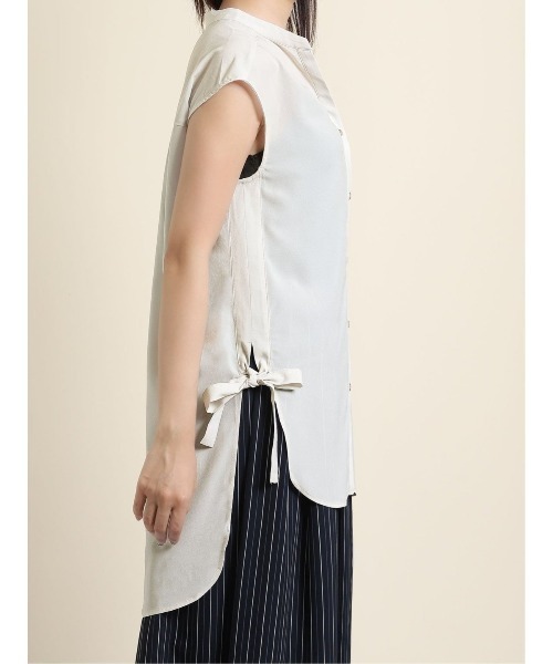 「m.f.editorial」 ノースリーブチュニック LARGE グレー レディース