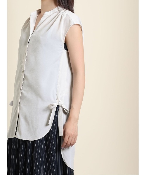 「m.f.editorial」 ノースリーブチュニック LARGE グレー レディース