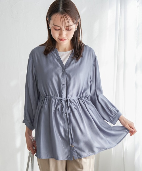 ikka ブラウス シャツ シアースキッパーブラウス レディース