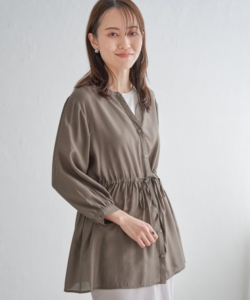 ikka（イッカ） ブラウス シャツ シアースキッパーブラウス レディース