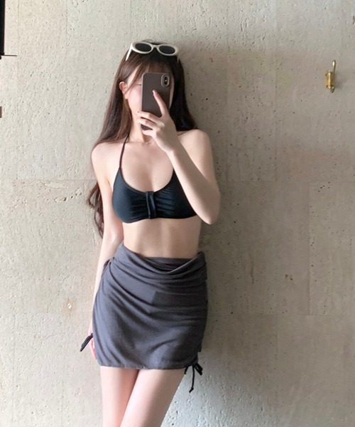 gossip!ロサンゼルス 水着 水着セパレート 3点セット リボンビキニ