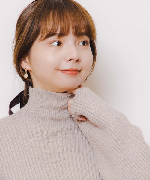 「flower」 タートルネックニット FREE アイボリー レディース_画像4