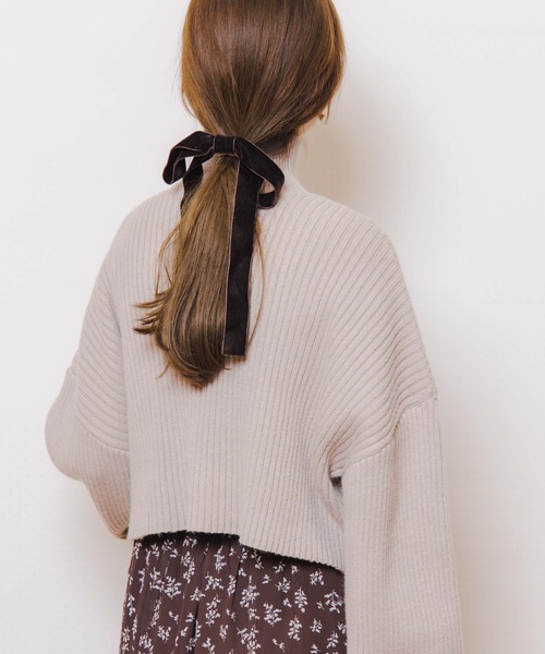 「flower」 タートルネックニット FREE アイボリー レディース_画像5