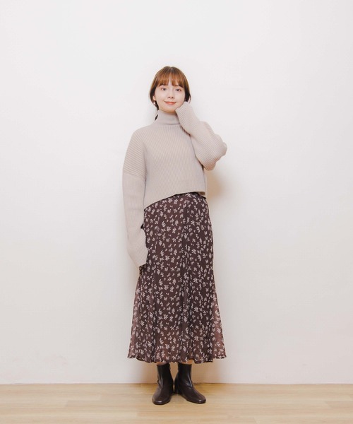 「flower」 タートルネックニット FREE アイボリー レディース_画像6