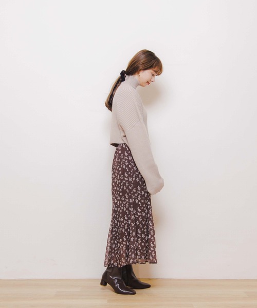 「flower」 タートルネックニット FREE アイボリー レディース_画像7