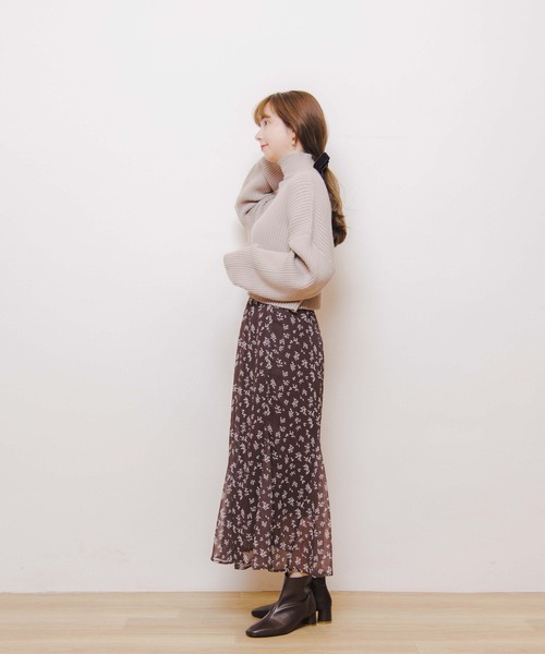 「flower」 タートルネックニット FREE アイボリー レディース_画像9