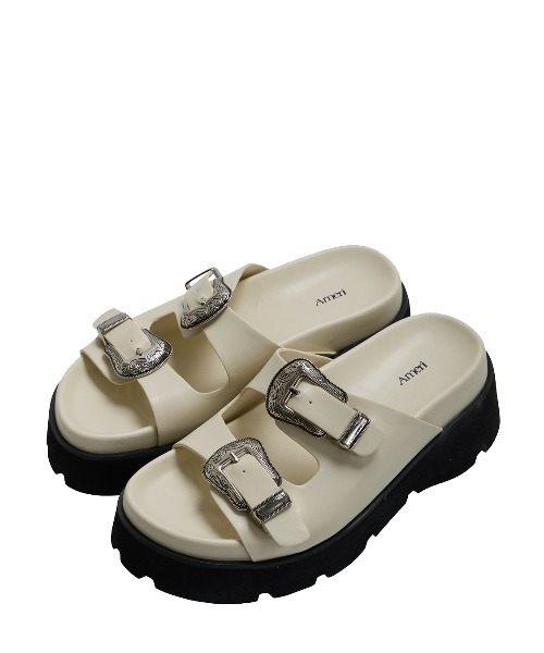 Ameri（アメリ） 厚底 サンダル MEDI WESTERN BUCKLE SANDALS