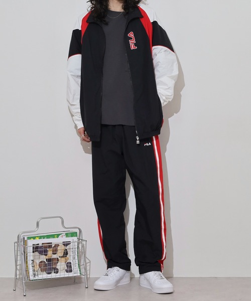 FILA パンツ Nylon track Jacket ライン ナイロントラックパンツ